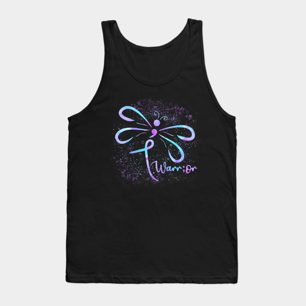 Suicide Awareness Semicolon Dragonfly Mental Health Tank Top by everetto